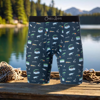 Fishing boxer briefs fishing tackle underwear