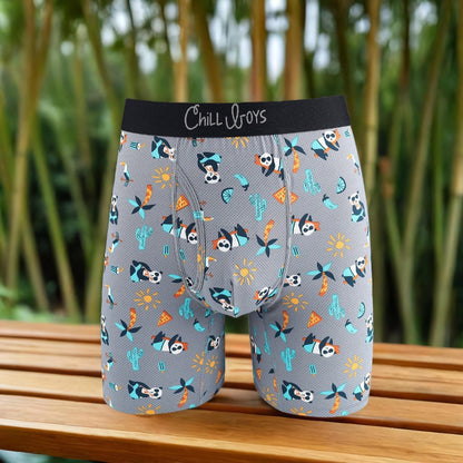 panda boxer briefs gray chill panda boxers